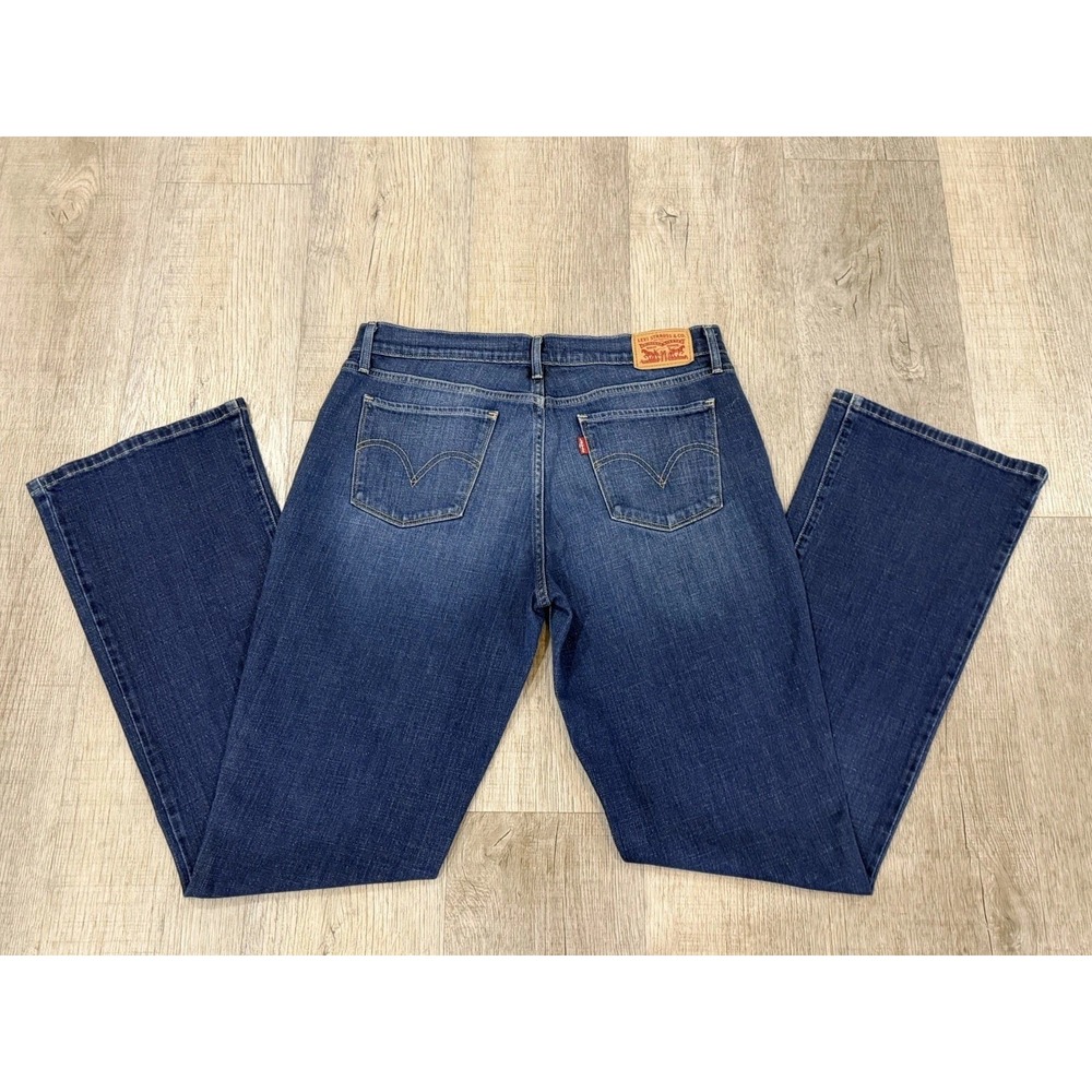 Levi's 515 Bootcut Jeans Women's Dark Wash Sz 8 L 29x34 Mid-Rise Stretch Denim